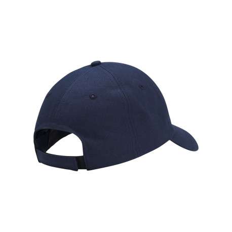 Casquette en coton bleue marine unie à snapback avec logo - Image 3