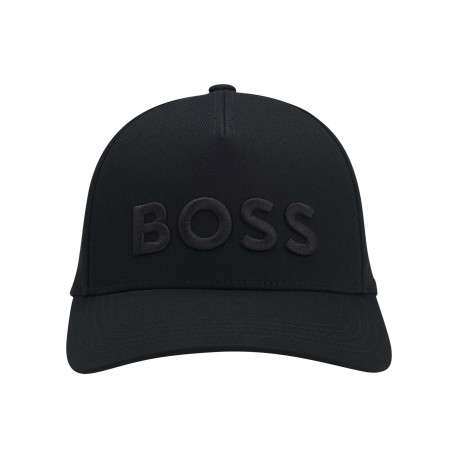 Casquette en coton noire unie avec une boucle métallique ajustable - Image 2