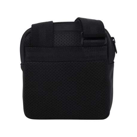 Sacoche noire unie avec une bandoulière ajustable et une fermeture zippée - Image 5