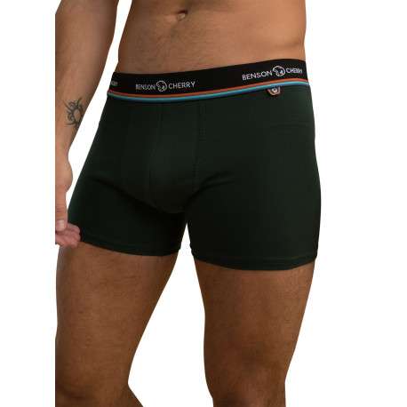 Lot de 2 boxers classiques en coton mélangé multicolores unis