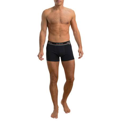 Lot de 2 boxers classiques en coton mélangé multicolores unis - Image 4