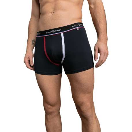 Lot de 2 boxers classiques en coton multicolore unis avec nom de la marque