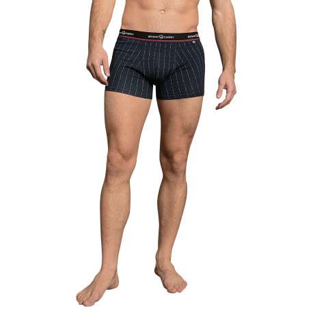 Lot de 2 boxers classiques en coton multicolores unis pourvu du nom de la marque - Image 3