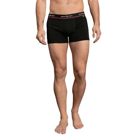 Lot de 2 boxers classiques en coton multicolores unis pourvu du nom de la marque - Image 5