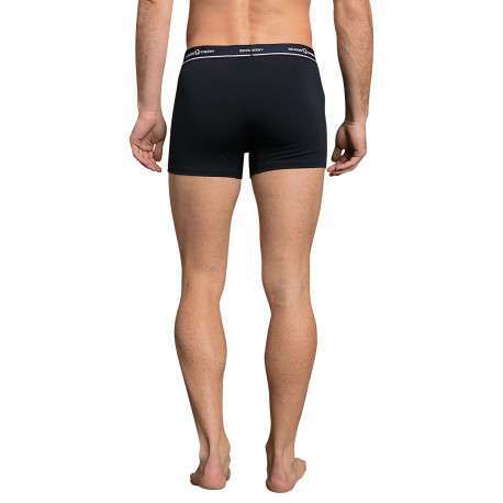 Lot de 2 boxers classiques en coton marine unis avec le nom de la marque - Image 4