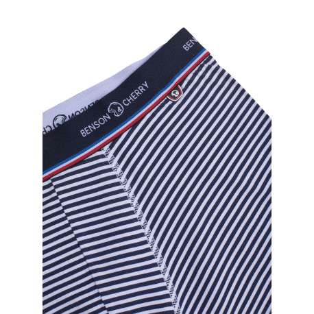 Lot de 2 boxers classiques en coton blanc et marine unis avec nom de la marque - Image 3