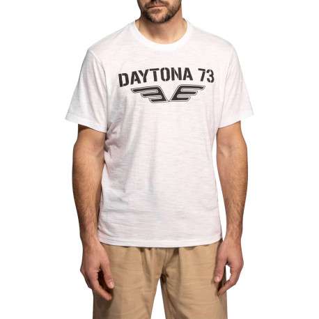 T-shirt Bell en coton blanc à coupe droite pourvu d'un col rond