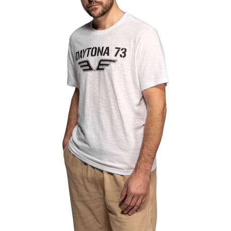 T-shirt Bell en coton blanc à coupe droite pourvu d'un col rond - Image 3