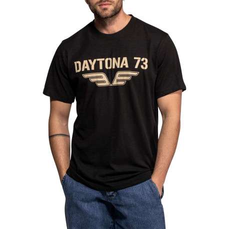 T-shirt Bell en coton noir à coupe droite pourvu d'un col rond