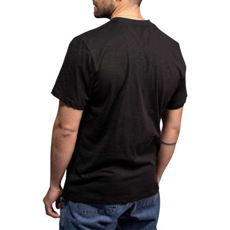 T-shirt Bell en coton noir à coupe droite pourvu d'un col rond - Image 2