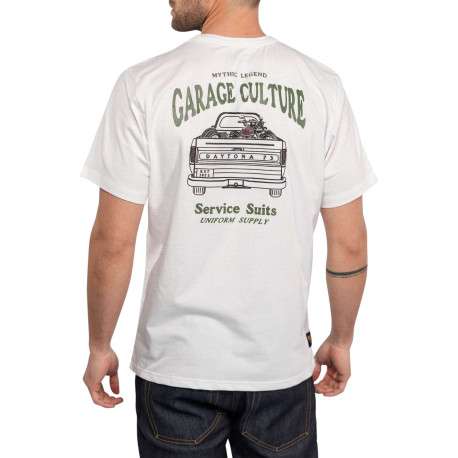 T-shirt Jerry en coton blanc à coupe droite pourvu d'un col rond - Image 2