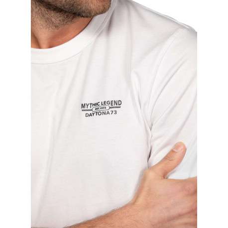 T-shirt Jerry en coton blanc à coupe droite pourvu d'un col rond - Image 3