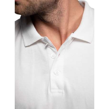 Polo Baytown en coton blanc à coupe droite pourvu d'un col boutonné - Image 2