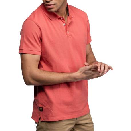 Polo Baytown en coton rose à coupe droite pourvu d'un col boutonné - Image 3