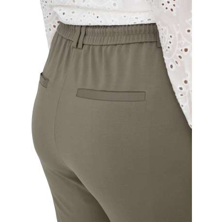 Pantalon jogging olive uni pourvu d'une coupe slim et d'une taille intermédiaire - Image 5