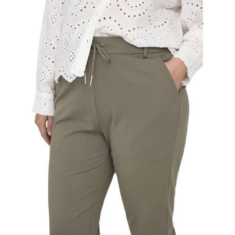 Pantalon jogging olive uni pourvu d'une coupe slim et d'une taille intermédiaire - Image 6