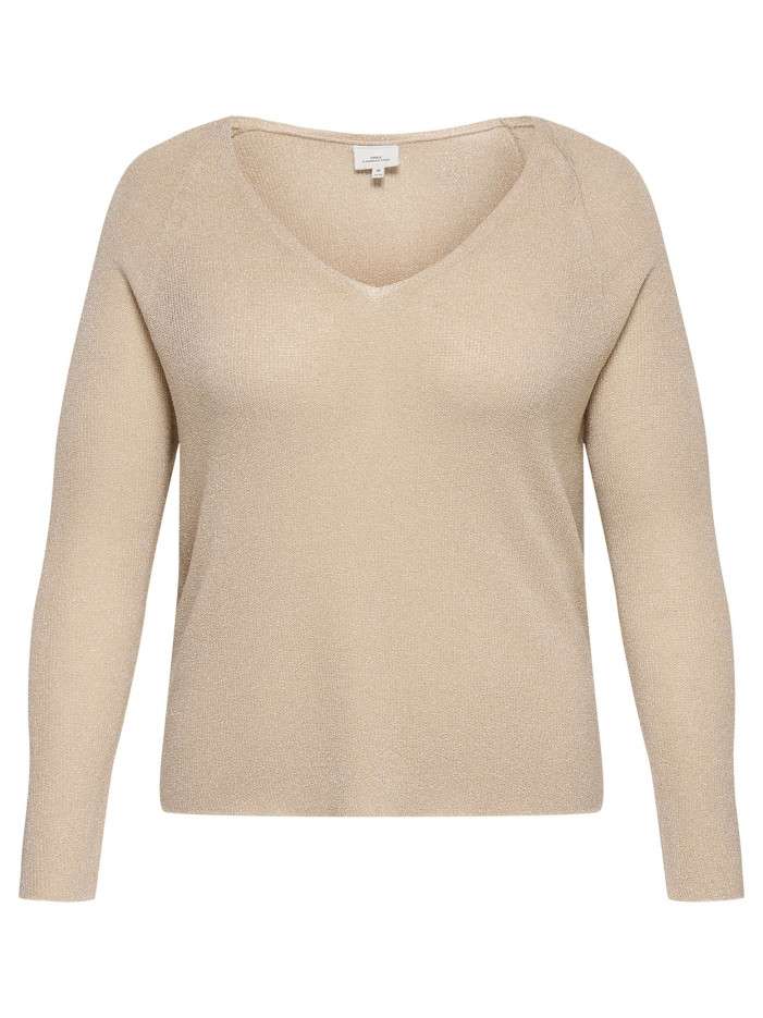 Pull beige uni pourvu d'une...