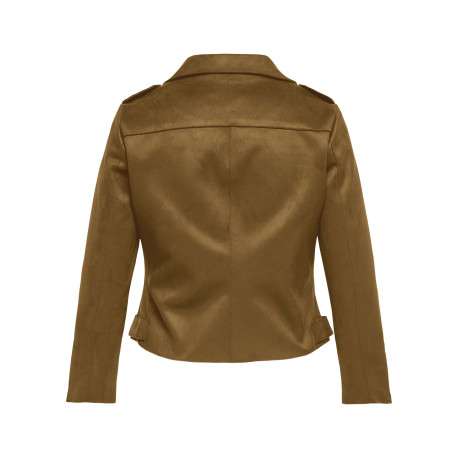Veste perfecto camel unie pourvue d'une coupe ajustée et d'un col à revers - Image 2
