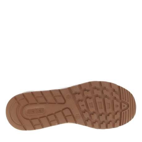 Baskets running beiges à talon compensé avec des lacets et un zip latéral - Image 5