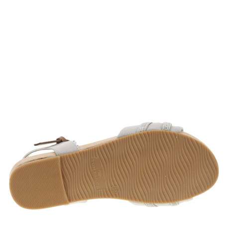 Nu-pieds beiges à semelle plate avec une fermeture à boucle à ardillon - Image 5