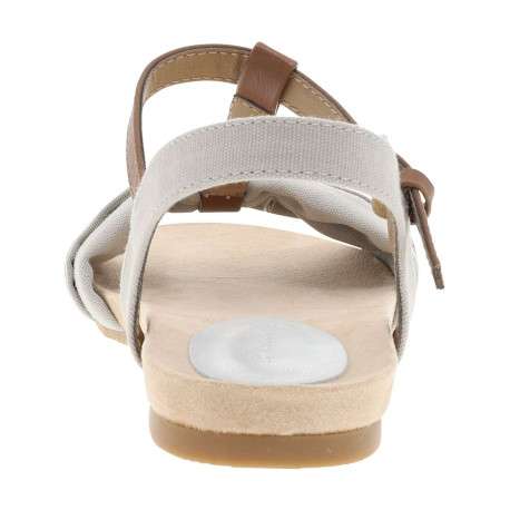 Nu-pieds beiges à semelle plate avec une fermeture à boucle à ardillon - Image 6