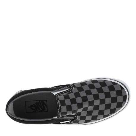Baskets skate noires en cuir à talon plat avec des soufflets élastiqués - Image 4