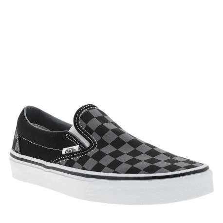 Baskets skate noires en cuir à talon plat avec des soufflets élastiqués - Image 3