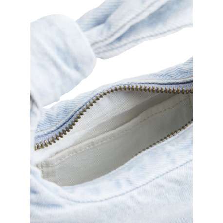Sac porté mains en coton stone uni avec une fermeture zippée - Image 3