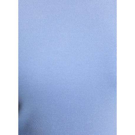 Débardeur bleu uni pourvu d'une coupe droite et d'un col rond - Image 2