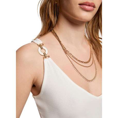 Top blanc chic uni pourvu d'une coupe droite et d'un col en V - Image 6