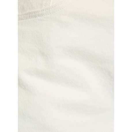 Short en coton écru uni pourvu d'une coupe droite et de multiples poches - Image 2