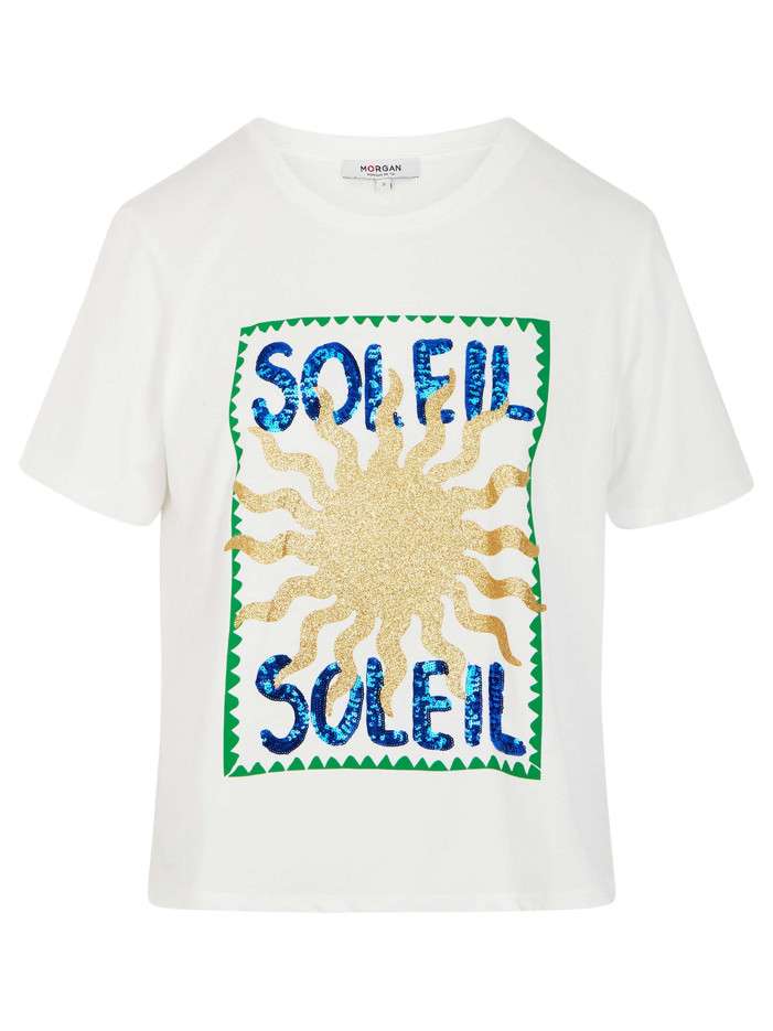 T-shirt en coton blanc...