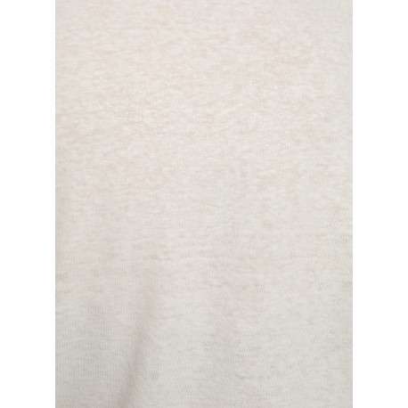 T-shirt blanc uni pourvu d'une coupe droite et d'un col en V - Image 2