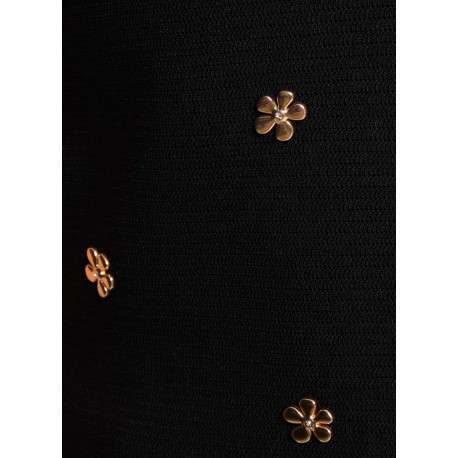 Gilet black uni chic pourvu d'une coupe droite et d'un col en V - Image 2