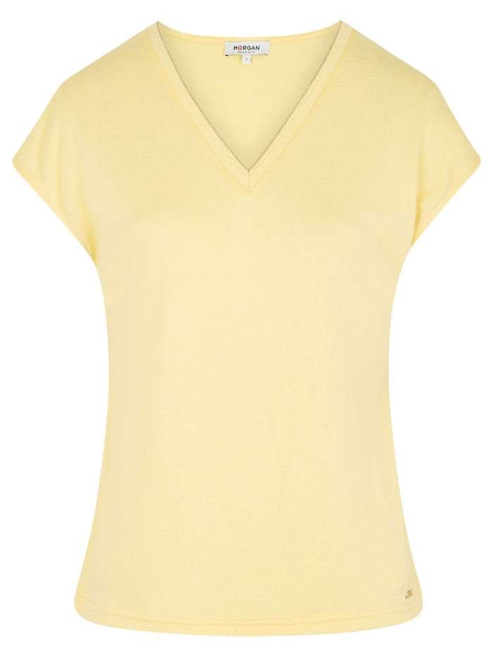 Top jaune uni chic pourvu...