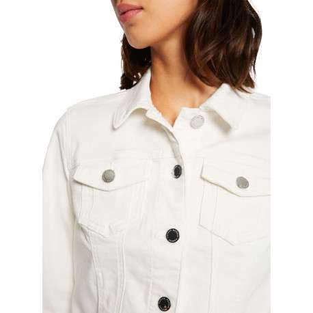 Blouson écru uni pourvu d'une coupe droite et de multiples poches - Image 6