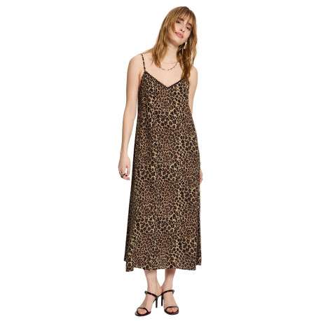 Robe longue imprimée pourvue d'une coupe évasée et d'un décolleté en V - Image 3