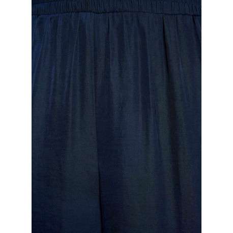 Pantalon chino marine uni avec une coupe large et de multiples poches - Image 2