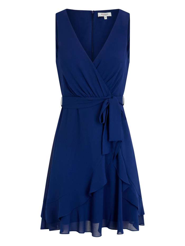 Robe courte marine unie...