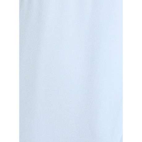 Robe courte bleue claire unie avec une coupe évasée et un décolleté cache-coeur - Image 2