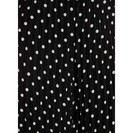Combinaison noire à motifs avec une coupe large et un décolleté en V - Image 2