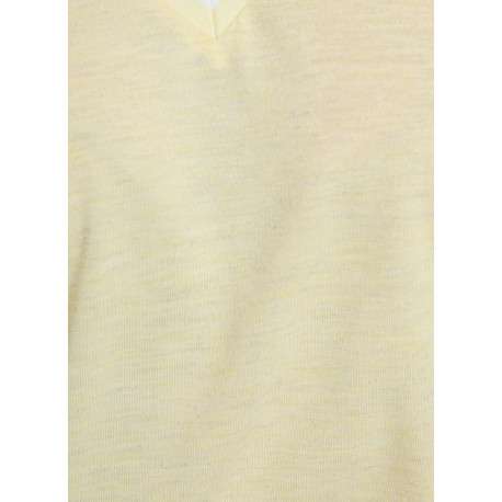 T-shirt jaune uni pourvu d'une coupe droite et des manches courtes - Image 2