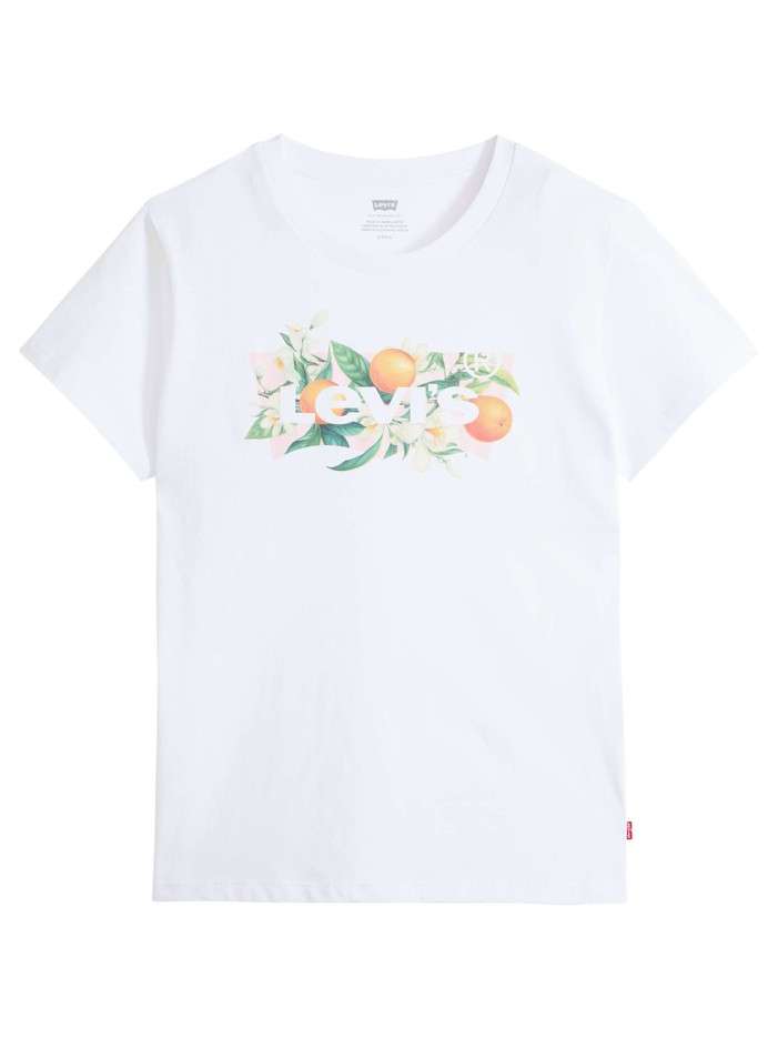 T-shirt en coton blanc uni...