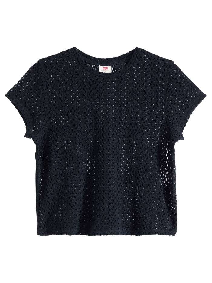 T-shirt noir uni avec une...