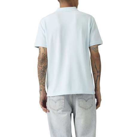 Polo en coton ciel uni avec une coupe droite et un col boutonné - Image 4