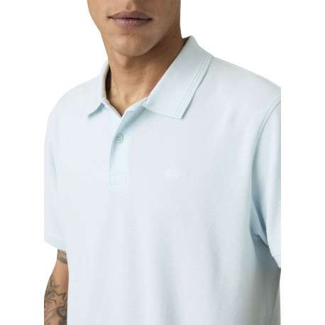 Polo en coton ciel uni avec une coupe droite et un col boutonné - Image 5