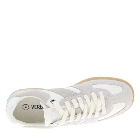 Tennis en cuir blanches avec un talon plat et pourvu de lacets - Image 4