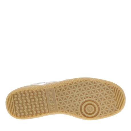 Tennis en cuir blanches avec un talon plat et pourvu de lacets - Image 5