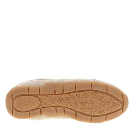 Baskets running en cuir beiges avec un talon plat et des lacets - Image 5