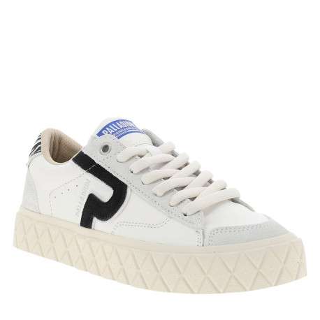 Tennis en cuir blanches à semelle plate avec une fermeture à lacets - Image 3